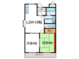 第２ハイツスリ－アロ－の物件間取画像